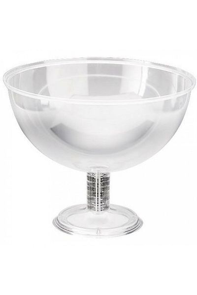 Raki Round acrylic fruit bowl with stand 33x26cm