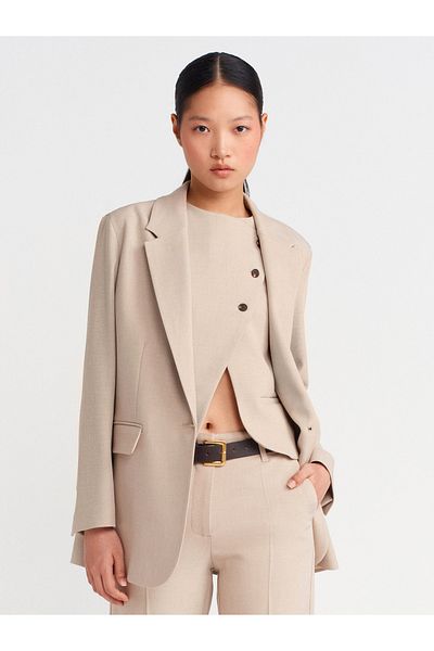 Dilvin 60771 Regular Fit Blazer-Stone