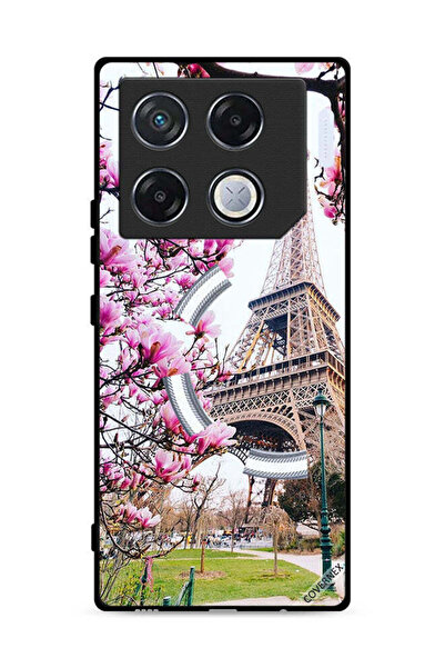 Covernex غطاء حماية لهاتف Infinix GT 20 Pro 5G بنقشة زهور وبرج إيفل