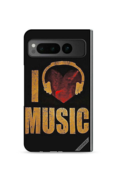 Covernex غطاء حماية لجهاز جوجل بيكسل فولد 5G - تصميم عتيق - أحب الموسيقى