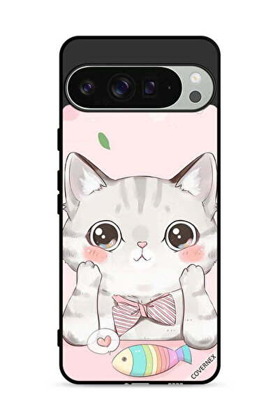 Covernex غطاء حماية لجهاز Google Pixel 9 Pro بتصميم سمكة القط
