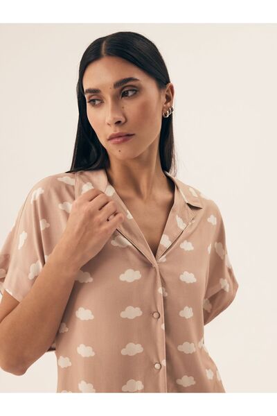 Henderson Fashionable and subtle loose women's pajama with V neckline and soft material shirt & short | Nubes