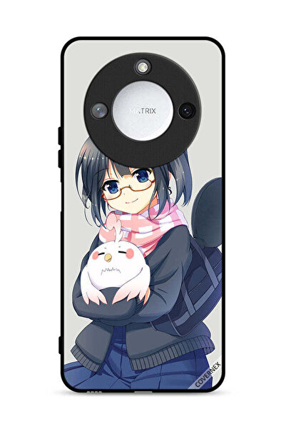 Covernex غطاء حماية لهاتف Honor X9c Smart 5G برسومات فتاة تحمل حيوانًا أليفًا