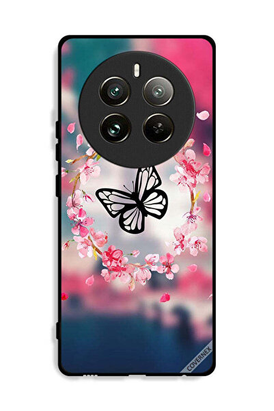 Covernex غطاء حماية لهاتف Realme 12 Pro Plus 5G بتصميم فراشة وحلقة زهور