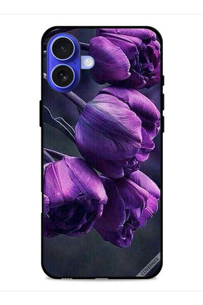Covernex غطاء حماية لجهاز Apple iPhone 16 Plus بنقشة زهور داكنة