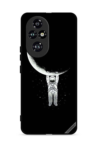 Covernex غطاء حماية لهاتف Honor 200 Pro 5G، صورة رائد فضاء معلق على القمر، مط...