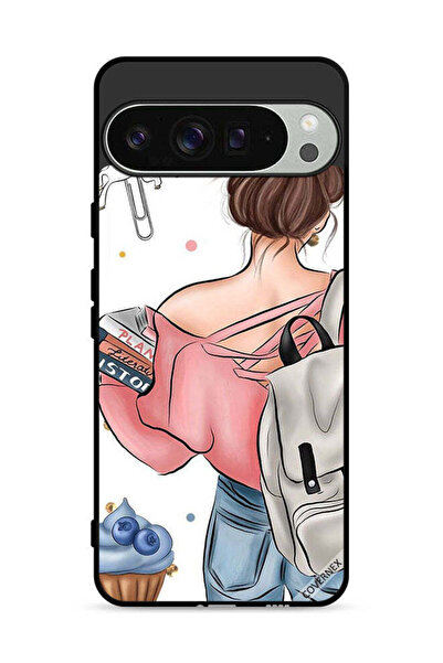 Covernex غطاء حماية لجهاز Google Pixel 9 Pro بتصميم كتب وفن يد فتاة