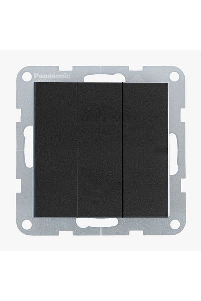PANASONIC Mecanism cu trei comutatoare Karre Plus 55 Negru