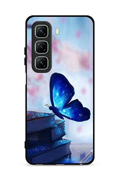 Covernex غطاء حماية لهاتف Infinix Hot 50 5G بتصميم فراشة جالسة على كتاب