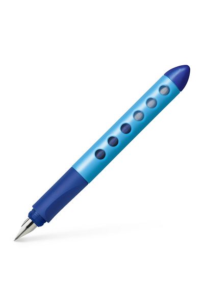 OEM Stilou școlar Faber Castell Scribolino, albastru, pentru stângaci, mâner ergonomic, peniță M, reîncărcabil