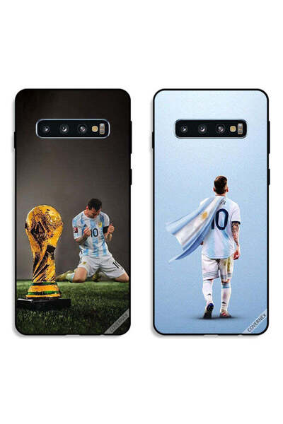 Covernex حافظتان لهاتف سامسونج جالاكسي S10 بلس، أغطية حماية ليو ميسي وكأس الفيفا