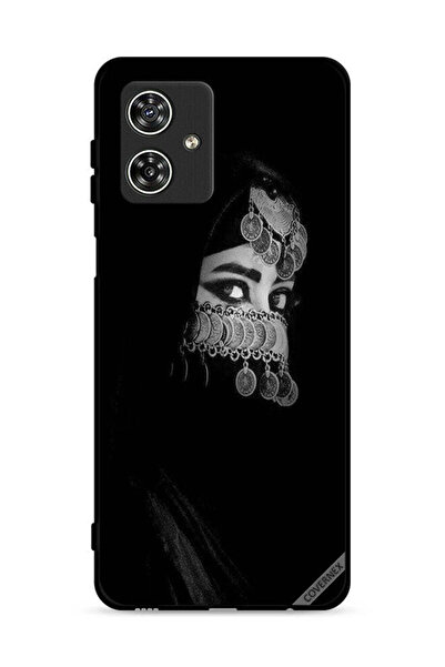 Covernex غطاء حماية لهاتف موتورولا موتو جي 54 5G، فتاة ذات عيون جميلة ووجه مج...