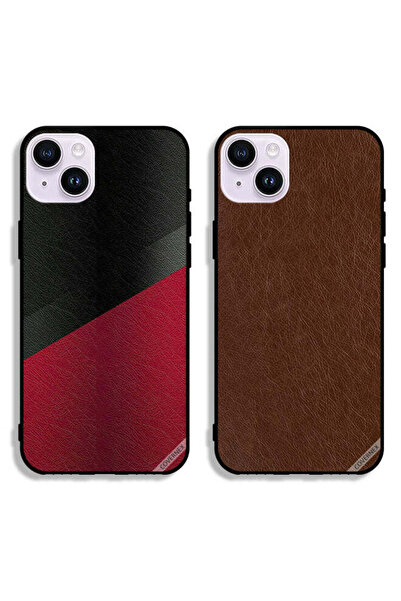 Covernex حافظتان لهاتف Apple iPhone 14 Plus بغطاءين واقيين بنقشة سوداء وحمراء...