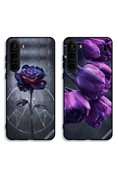 Covernex حافظتان واقيتان لهاتف سامسونج جالاكسي إس 23 بلس 5G، زهور داكنة