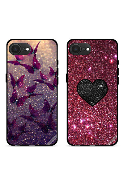 Covernex حافظتان لهاتف Apple iPhone 16e، أغطية واقية برسومات فراشات لامعة وقل...