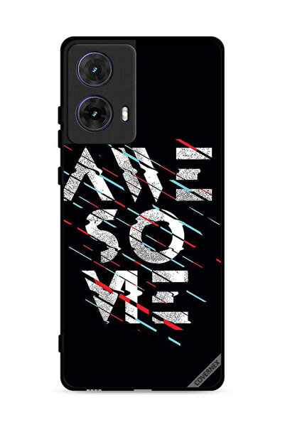 Covernex غطاء حماية لهاتف موتورولا موتو جي 85 5G بكلمة "رائع" بخط اليد