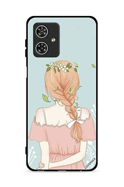 Covernex غطاء حماية لهاتف موتورولا موتو جي 54 5 جي، فتاة واقفة بمظهر لطيف