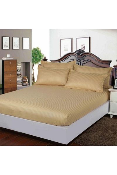 Pucioasa Damask bed cover set + 2 pillowcases for 180x200cm mattress, beige (cappuccino), DAM7