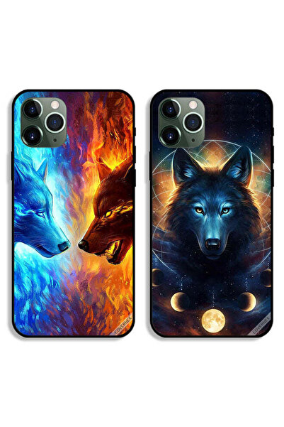 Covernex Two Cases For Apple iPhone 11 Pro Max Protective Covers Wolf and Space