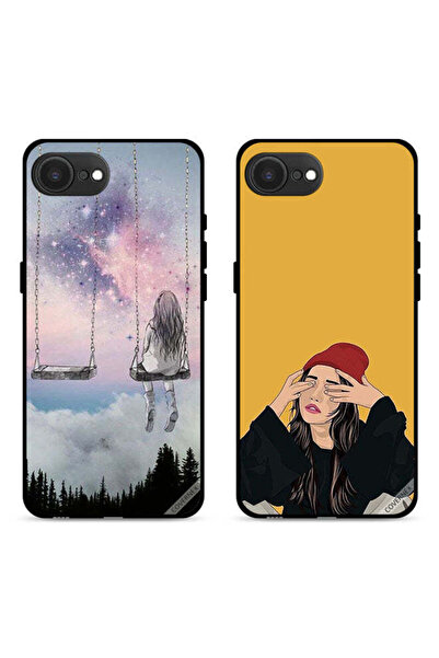 Covernex حافظتان واقيتان لهاتف Apple iPhone 16e بتصميم فتاة وحيدة حزينة