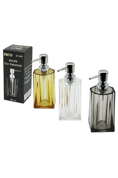Light up Long Square Base - Yvrlk Mouth - 4+4=8Gen Body Transparent - Colorful Acrylic - Mica Crystal Liquid Soap Dispenser