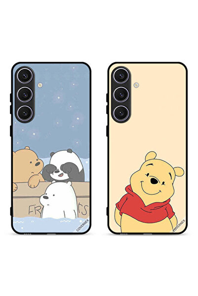 Covernex حافظتان لهاتف سامسونج جالاكسي S24 بلس 5G، أغطية حماية بتصميم Bear Fr...