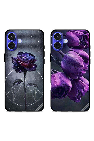 Covernex حافظتان واقيتان لهاتف Apple iPhone 16 - زهور داكنة