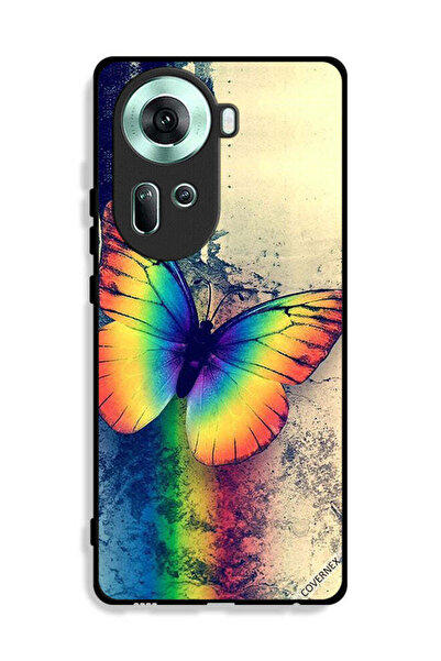 Covernex Oppo Reno11 5G Protective Case Cover Vintage Rainbow Butterfly