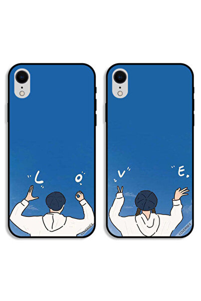 Covernex حافظتان واقيتان لهاتف Apple iPhone XR، أغطية خلفية بتصميم لفتة حب لل...