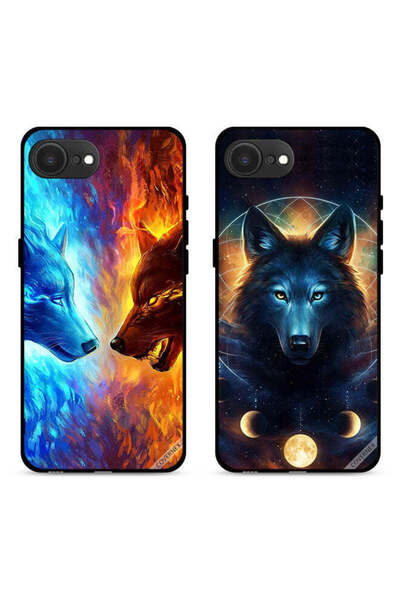 Covernex حافظتان واقيتان لهاتف Apple iPhone 16e بتصميم الذئب والفضاء