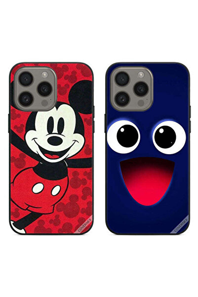 Covernex حافظتان لهاتف Apple iPhone 15 Pro Max بغطاءين واقيين برسومات ابتسامة...