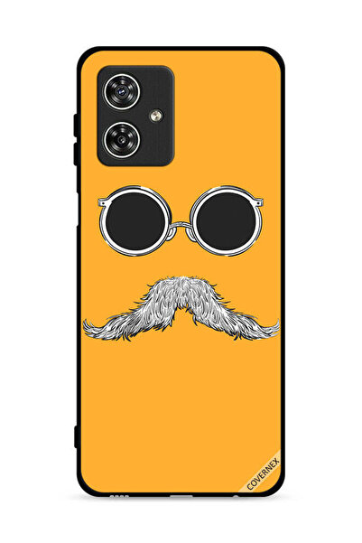 Covernex غطاء حماية لهاتف موتورولا موتو جي 54 5G برسومات نظارات وشارب