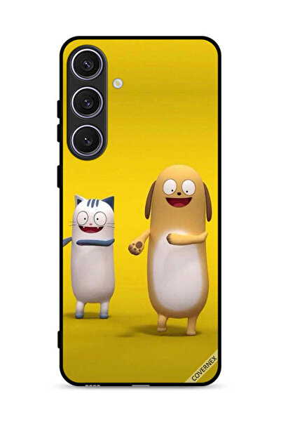 Covernex غطاء حماية لهاتف Samsung Galaxy S25 Plus قصة قطة وكلب