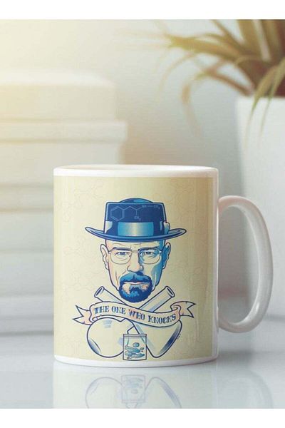 Story of candle Ceramic Mug with 'Breaking Bad' Design, White