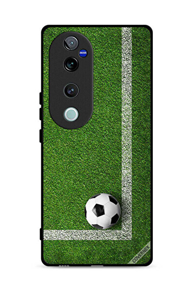 Covernex غطاء حماية لهاتف Vivo V40 Pro 5G بتصميم كرة قدم في الزاوية