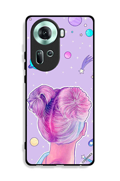Covernex غطاء حماية لهاتف Oppo Reno11 5G بتصميم فتاة ونجوم الفضاء