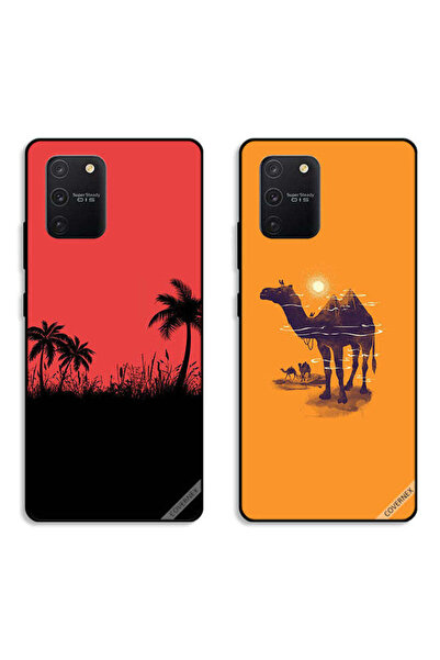 Covernex حافظتان لهاتف سامسونج جالاكسي S10 لايت بغطاءين واقيين برسومات شجرة ا...