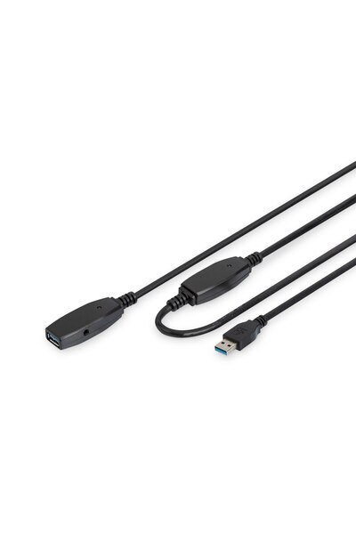 Digitus Cablu Prelungitor USB 3.0, 10m, Negru