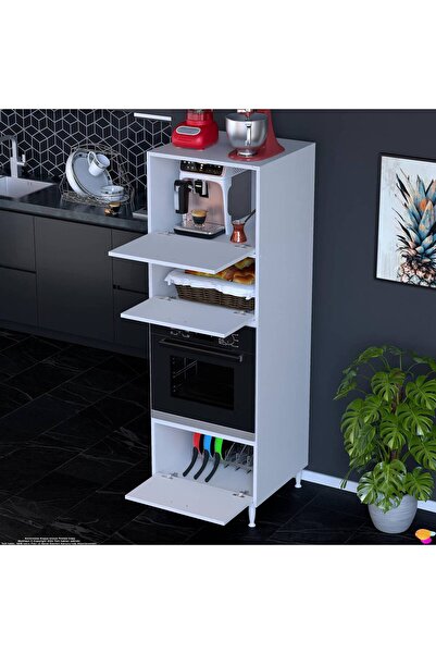 Modilayn QEN (60x186x56 cm) Boyutunda Ankastre Mutfak Kiler Dolabı - Geniş Hacimli ve Fonksiyonel