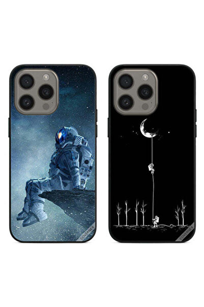 Covernex حافظتان واقيتان لهاتف Apple iPhone 15 Pro، رائد فضاء متعب على القمر