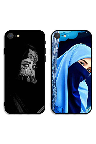Covernex حافظتان واقيتان لهاتف آيفون 7 من آبل، عيون جميلة، فتاة محجبة