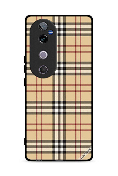 Covernex غطاء حماية لهاتف Vivo V40 5G بنمط خطوط على القماش