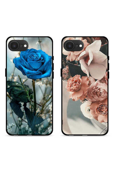 Covernex حافظتان لهاتف Apple iPhone 16e، أغطية حماية وردية مسائية وزهور خوخية...