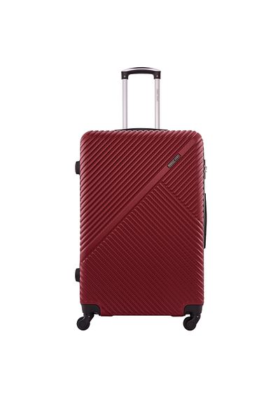 PARAJOHN Para John ABS Hardside Spinner Check In Large Luggage Trolley 28 Inch Burgundy