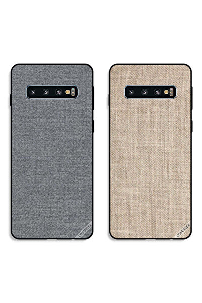 Covernex حافظتان لهاتف سامسونج جالاكسي S10 بلس بغطاءين واقيين بنمط قماشي وملم...