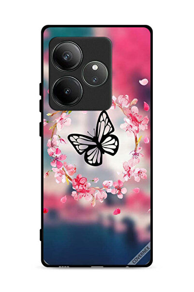 Covernex غطاء حماية لهاتف Realme GT Neo6 SE 5G بتصميم فراشة وحلقة زهور
