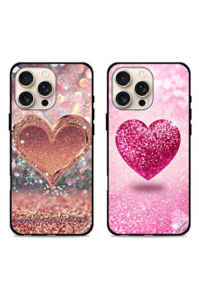 Covernex حافظتان لهاتف Apple iPhone 16 Pro، أغطية واقية بقلوب لامعة