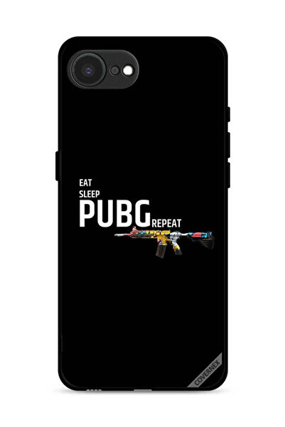 Covernex غطاء حماية لجهاز ابل ايفون 16e، تناول الطعام، النوم، تكرار لعبة ببجي