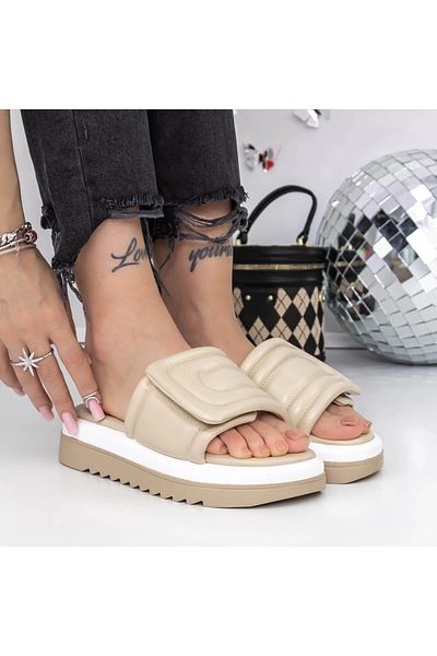 mei Women's Slippers with Low Sole 3GH22 Cream |