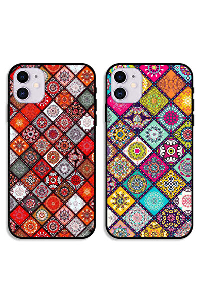 Covernex حافظتان لهاتف Apple iPhone 12، أغطية حماية بتصميم ماندالا وشكل ماندالا